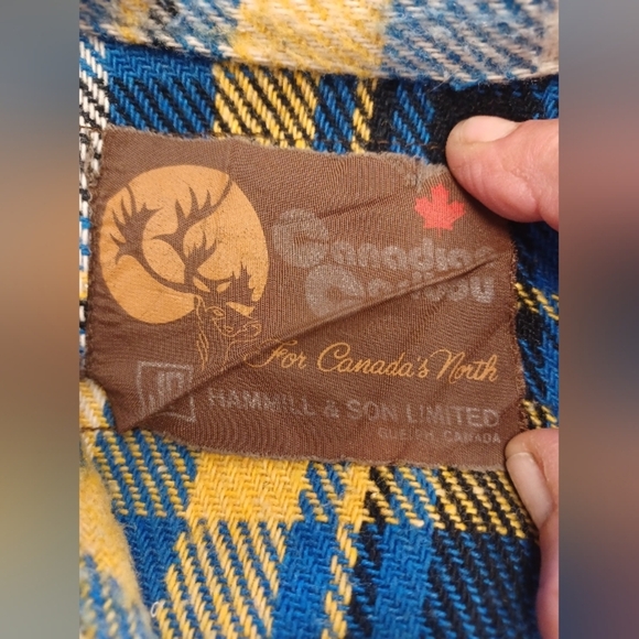 Canadian Caribou Vintage Plaid Wool Jacket 1960 EUC Size Large - Picture 7 of 8